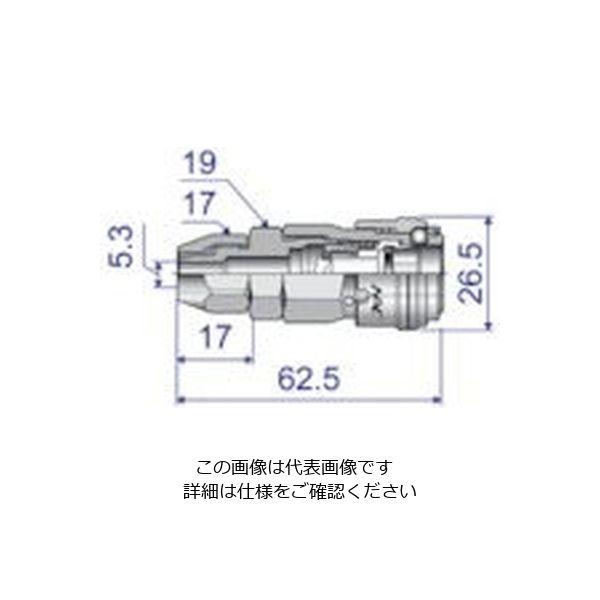 長堀工業 ナック スリーブロック式ワンタッチカップリング AT型 鉄スリーブ CAT22SBL 1個 838-5508（直送品）