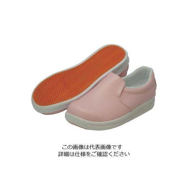 日進ゴム 日進 耐滑厨房シューズ ピンク 21.5cm V5000PK-21.5 1足 134-1444（直送品）