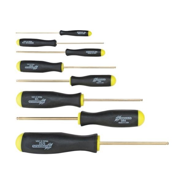 ボンダス・ジャパン ボンダス ボールポイント・ドライバー ゴールド インチ セット8本組(0.050ー5/32) BSX8SG 1組(1セット)（直送品）