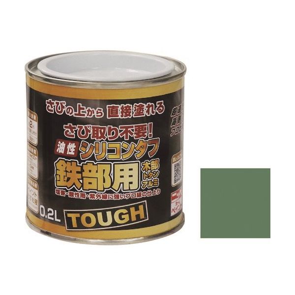 ニッペホームプロダクツ ニッぺ 油性シリコンタフ 0.2L フェンスグリーン HYS108ー0.2 4976124218613 1缶（直送品）