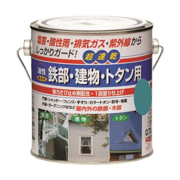 ニッペホームプロダクツ ニッぺ 油性鉄部・建物・トタン用 0.7L ロイヤルグリーン HUB123ー0.7 4976124217326 1缶（直送品）