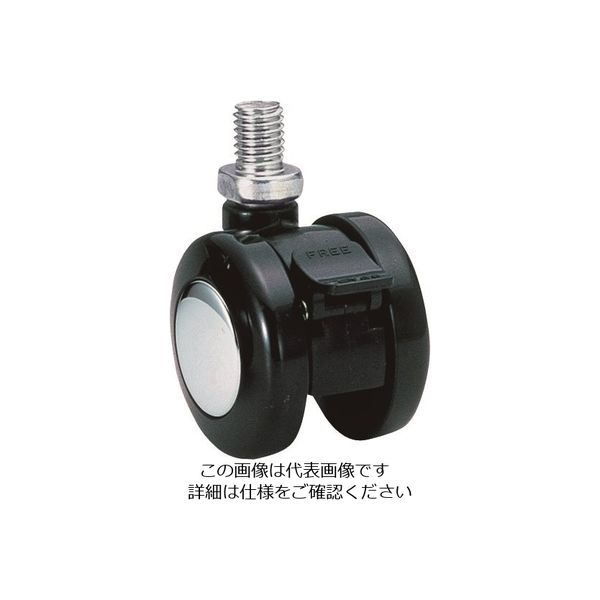 東海キャスター 東海 ナイロン車輪 75径 許容荷重170kgf 黒 TY75N12SL-22 1個 132-9801（直送品）