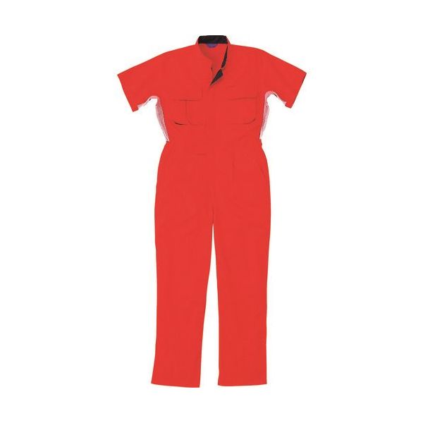山田辰 AUTOーBI 半袖つなぎ服50001ー005レッドー4L 50001-005-4L 1着 136-8114（直送品）