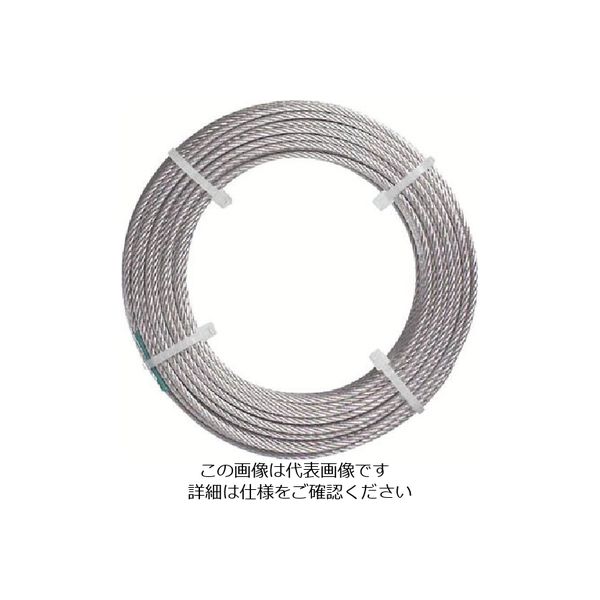 日興製綱 ニッコウ カットワイヤーメッキ無し ワイヤ径6mm 全長100m 使用荷重290kg CWB6100H 1巻 815-7536（直送品）