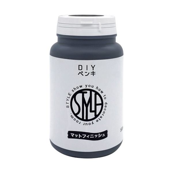 ニッぺ 水性つや消し塗料DIYペンキ 500ML ランプブラック HUM308ー500 4976124889196 1個（直送品）