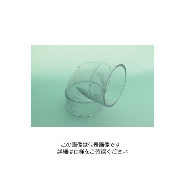 東栄管機 トーエー VU継手 90°エルボ 透明 75 VUDL-C75 1個 857-9174（直送品）