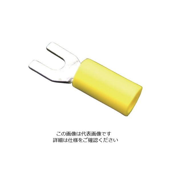 日本圧着端子製造 JST ビニル絶縁付角先開形端子(ストレート形) (100個入) V5.5-6A 1袋(100個) 827-9242（直送品）