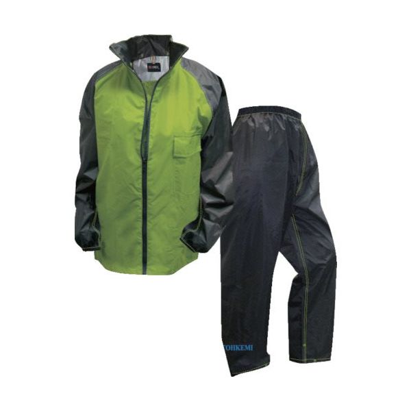 トオケミ CSワンダーレインスーツ ライムL 4670-LG-L 1枚 855-1662（直送品）