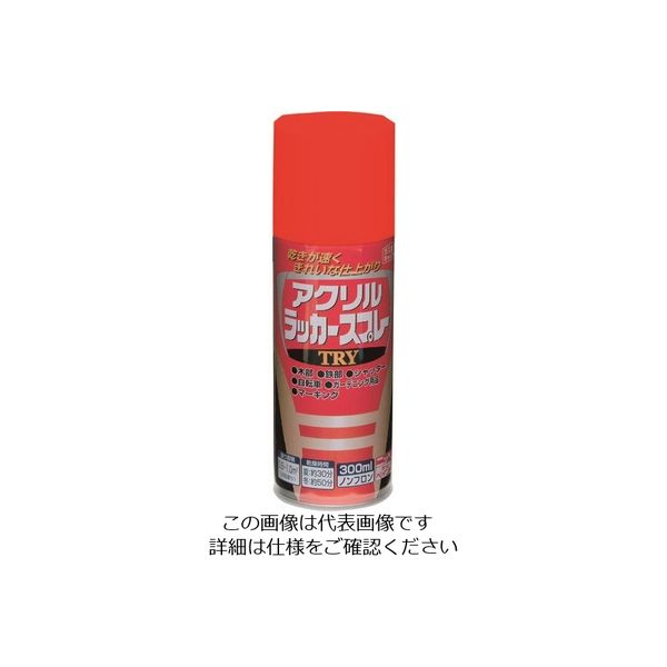 ニッペホームプロダクツ ニッぺ アクリルラッカースプレーTRY 300ml レッド 222T007ー300 222T007-300 1本（直送品）