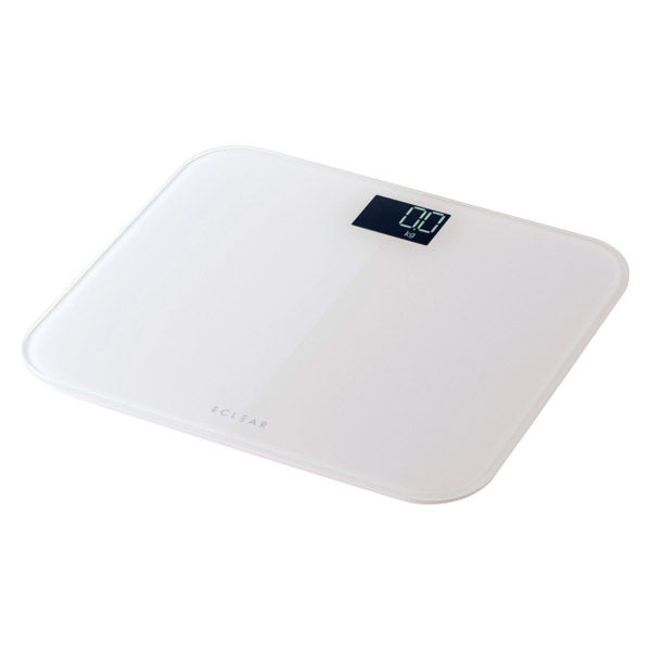 エレコム 体重計 デジタル コンパクト 乗るだけ自動電源ON 強化ガラス天板 ホワイト ES03WH 1個（直送品）