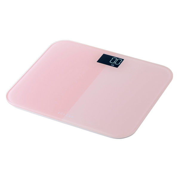 エレコム 体重計 デジタル コンパクト 乗るだけ自動電源ON 強化ガラス天板 ピンク HCS-S03PN 1個（直送品）