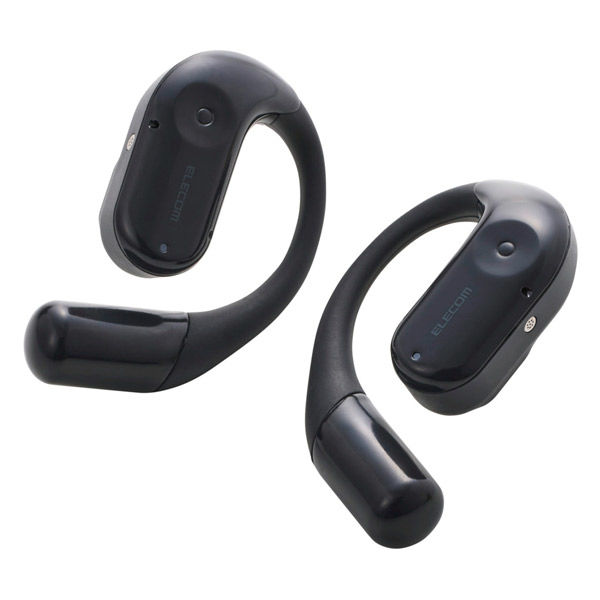 Bluetoothイヤホン 完全ワイヤレス IPX5 コスモブラック LBT-OWS02ECCBK エレコム 1個（直送品）