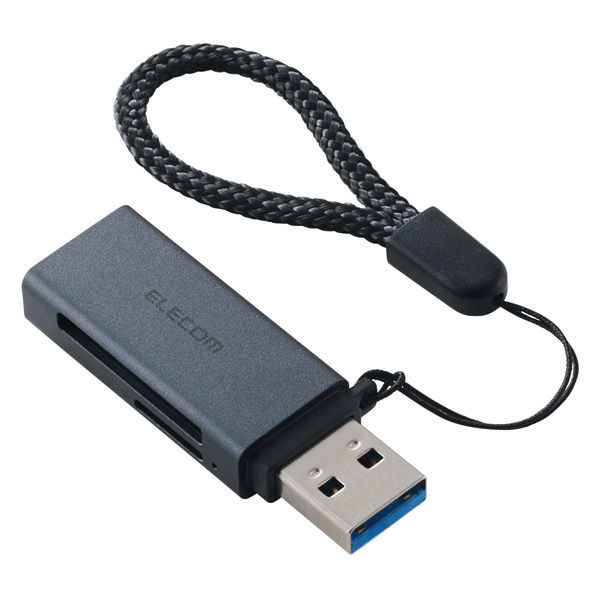 USB-A カードリーダー 2in1 SD / microSD 高速転送 軽量 黒 MR3-D20BK エレコム 1個（直送品）