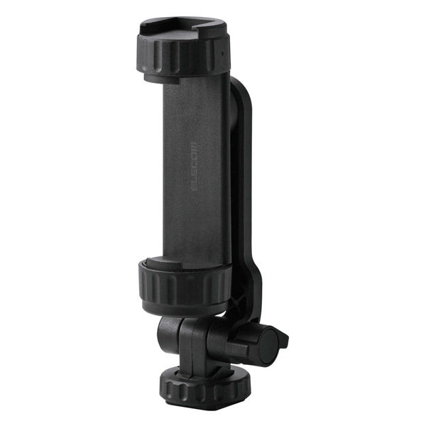 スマホホルダー 三脚 カメラマウント 360度回転 コールドシュー付き 1/4ネジ穴 ブラック P-STCBK エレコム 1個（直送品）