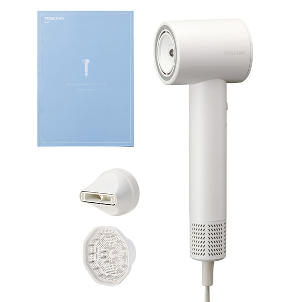 理美容器具 ハンドドライヤー マイナスイオン ディフューザー付 ホワイトTD863A-W テスコム 1個（直送品）