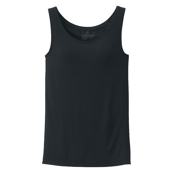 無印良品 レディース 婦人 なめらかブラタンクトップ 婦人M 黒