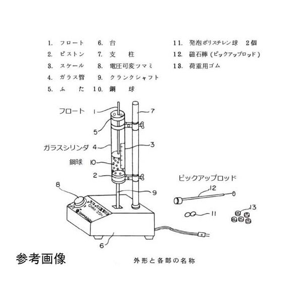 島津理化 気体分子運動 GMMー35N用ガラスシリンダ(外筒) 191361 1台 67-7092-08（直送品）