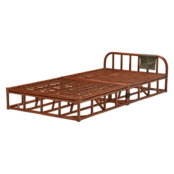 軒先渡し】光製作所 ラタンベッド シングル 2分割タイプ 幅1000