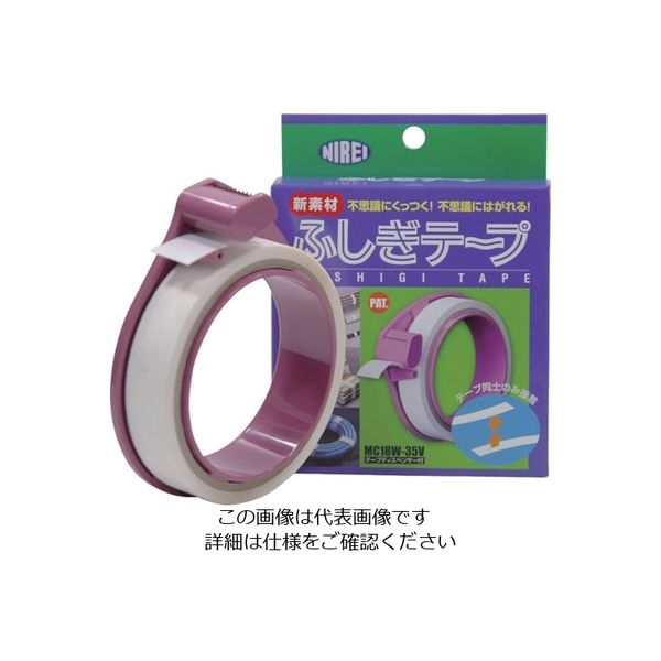 仁礼工業 仁礼 ふしぎテープ白ディスペンサー付18MMX35M MC18W-35V 1個(1巻) 815-7650（直送品）