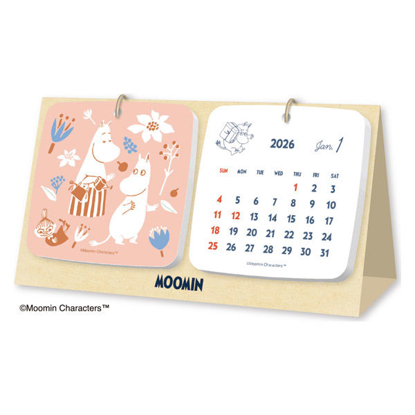 新日本カレンダー ムーミン コースター卓上 NK4210(2026) 1セット(10冊)（直送品）