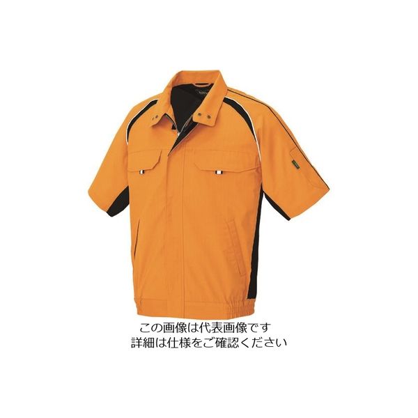 アイトス 半袖ブルゾン オレンジ LL 1732-063-LL 1着 144-8485（直送品）