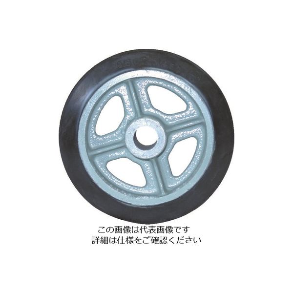 ヨドノ 鋳物中荷重用ゴム車輪ベアリング無 150φ SA150 1個 133-6079（直送品）