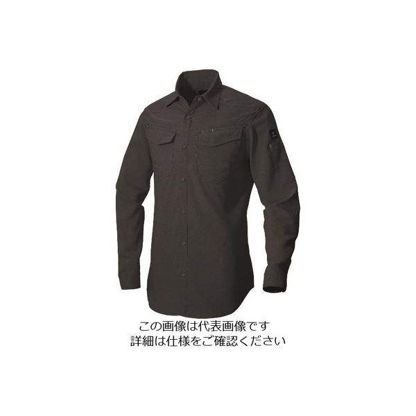 アイトス 長袖シャツ(男女兼用)(薄地) チャコール 6L 2935-014-6L 1着 145-3504（直送品）