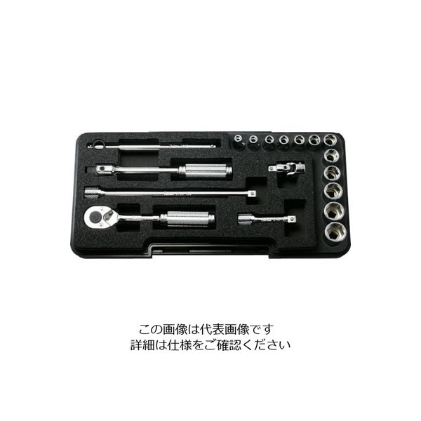 山下工業研究所 コーケン 6.35mm差込 ソケットセット 18ヶ組 P2251M 1個(1セット) 121-5097（直送品）