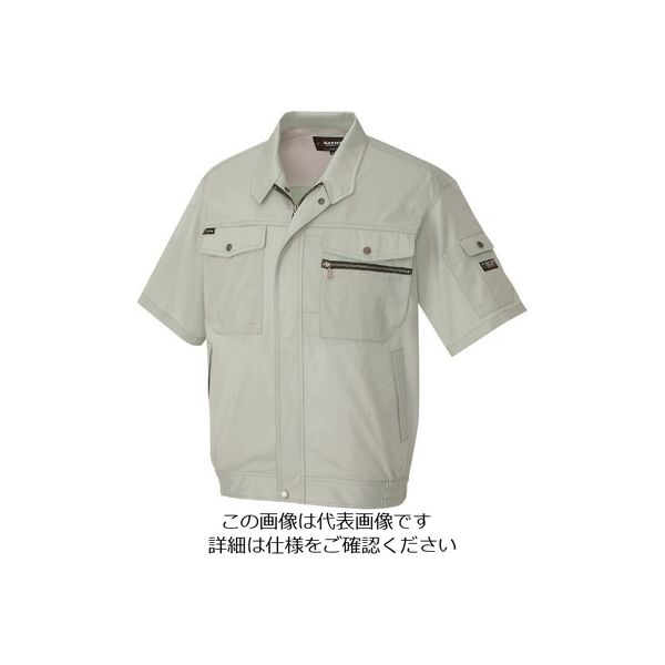 アイトス 半袖ブルゾン(男女兼用) アースグリーン M 3232-005-M 1着 143-7546（直送品）