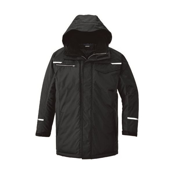 アイトス 制電防寒コート ブラック AZ9365-010-3L 1着 226-1548（直送品）