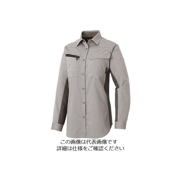 アイトス レディース長袖シャツ(薄地) シルバーグレー L 30645-003-L 1着 144-9052（直送品）