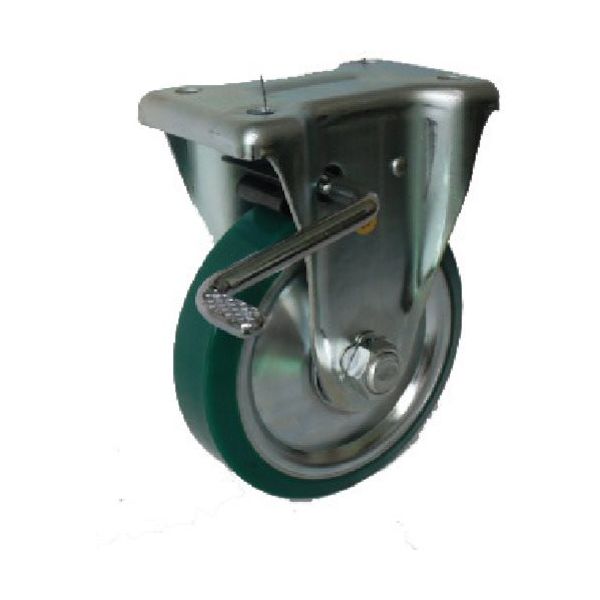 ヨドノ プレス製固定金具ブレーキ付ウレタン車 130φ UWKB130 1個 132-3485（直送品）