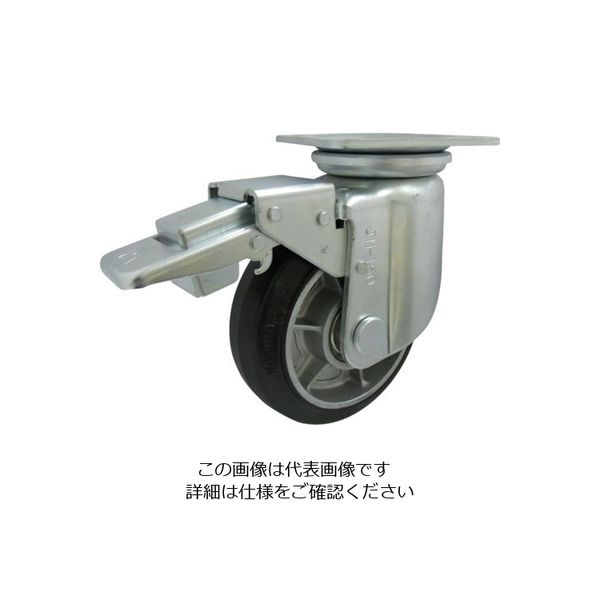 ヨドノ 重荷重用ポリブタジェンゴム車輪自在車ストッパー付 RGJMB130 1個 132-0359（直送品）