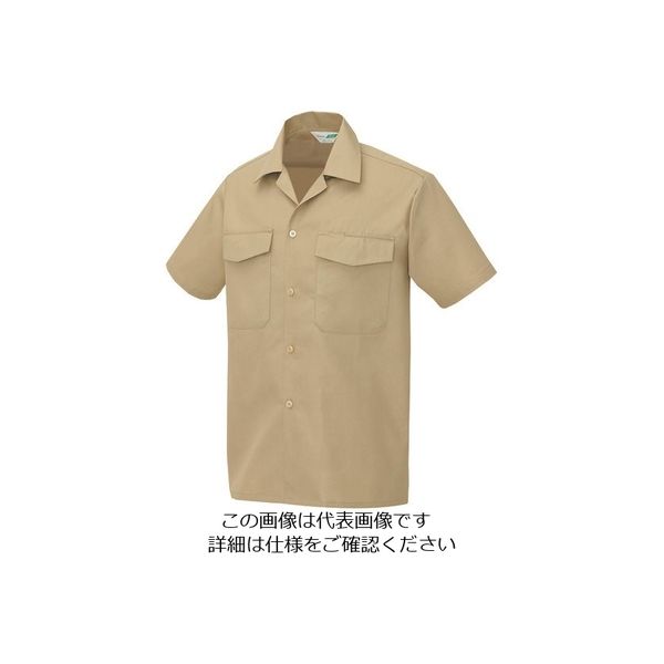 アイトス 7650半袖シャツ(男女兼用) カーキ 5L 561-002-5L 1着 142-9720（直送品）