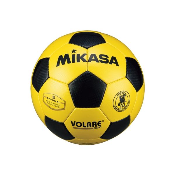ミカサ サッカー検定球5号(一般・大学・高生・中学生用) 黄/黒SVC5011-YBK　2個（直送品）