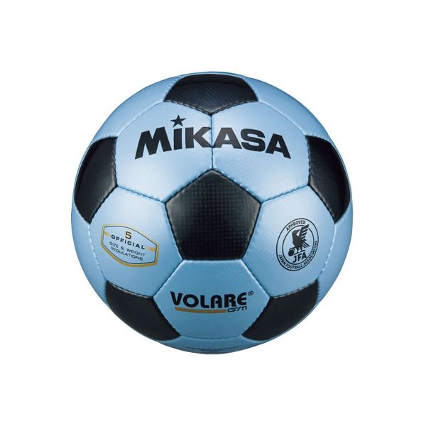 ミカサ サッカー検定球5号(一般・大学・高生・中学生用) 青/黒SVC5011-SBK　2個（直送品）