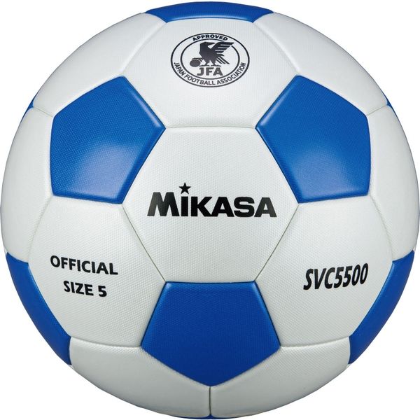 ミカサ サッカー検定球5号(一般・大学・高生・中学生用) 白/青SVC5500-WBL　1個（直送品）