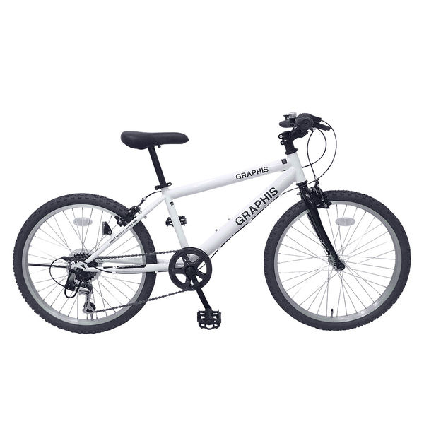 送料無料 GRAPHIS (グラフィス) 子供用自転車 クロスバイク 22インチ シマノ6段変速 GR-001K22-WH（直送品）