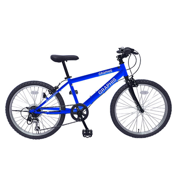 送料無料 GRAPHIS (グラフィス) 子供用自転車 クロスバイク 24インチ シマノ6段変速 GR-001K24-BL（直送品）