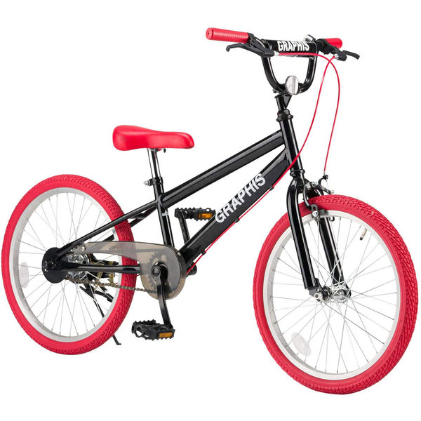 送料無料 GRAPHIS(グラフィス) 子供用自転車 BMX 20インチ GR-B20v2-BKRD（直送品） - アスクル