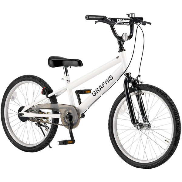 送料無料 GRAPHIS(グラフィス) 子供用自転車 BMX 20インチ GR-B20v2-WH（直送品） - アスクル