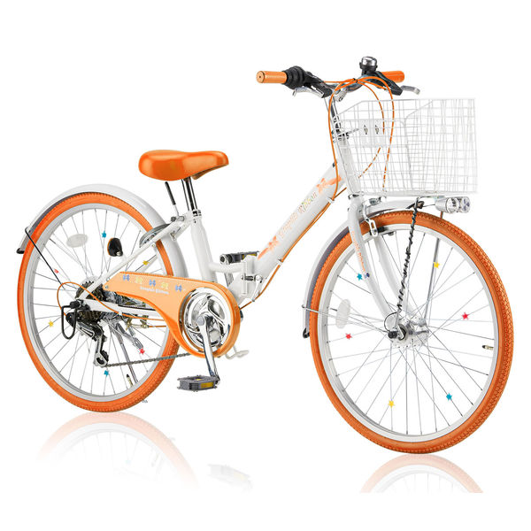 送料無料 GRAPHIS(グラフィス) 子供用自転車 オートライト 6段変速 24インチ 女の子向け GR-RIBBON-24v2WHOR（直送品）  - アスクル