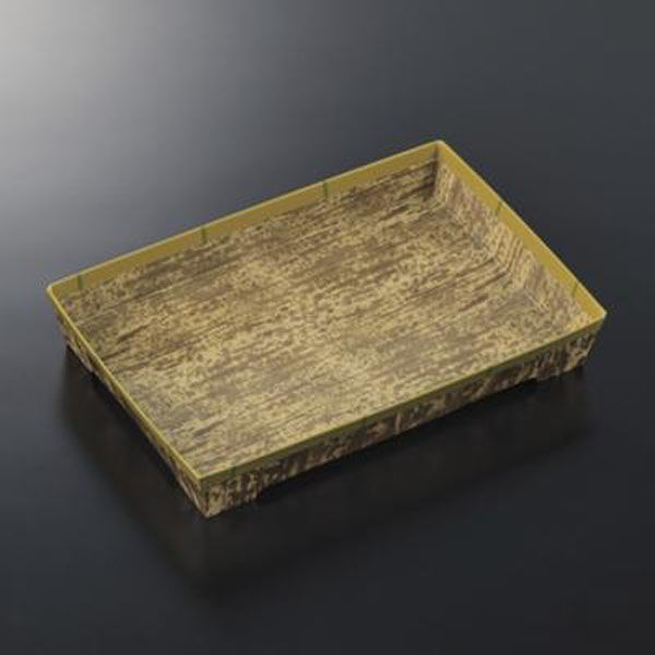 中央化学 寿司容器 SKS 17-12 竹皮 身 00778730 1ケース(400個(50個×8))（直送品）