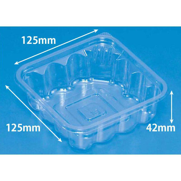 リスパック 透明カップ バイオ 125角310 BS 水切り PABJ214 1ケース(1500個(100個×15))（直送品）