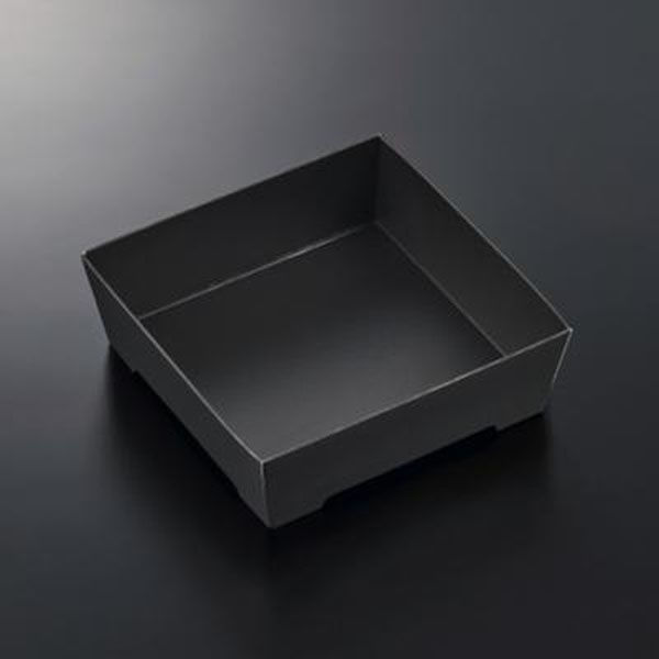 中央化学 寿司容器 SKS 13-13(43) 黒 身 00778719 1ケース(400個(25個×16))（直送品）