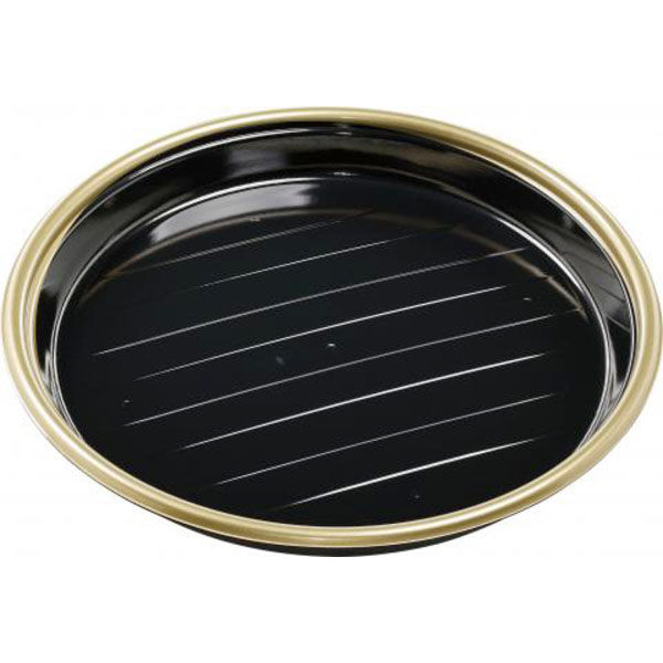 エフピコ 寿司桶 新6人桶P(V)本体エコ金フチ黒 4A967060 1ケース(100個(10個×10))（直送品）