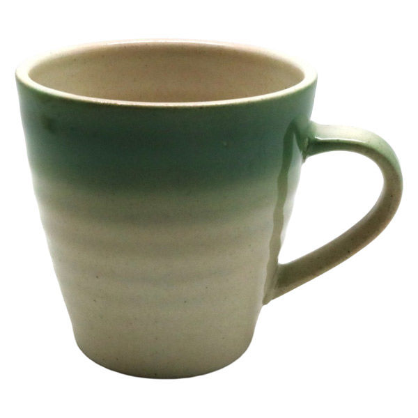 粉引グラデーション マグカップ 美濃陶苑 陶磁器 軽量グラデーションマグカップグリーン 17-77-1