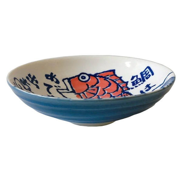 美濃陶苑 陶磁器 絵手紙鯛LB型55鉢 19-36-6 1セット(5個入