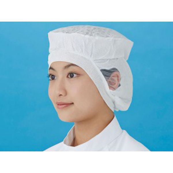 日本メディカルプロダクツ 不織布キャップ エレクトネット帽 EL-580 M 白 00372800 1ケース(200個(20個×10))（直送品）
