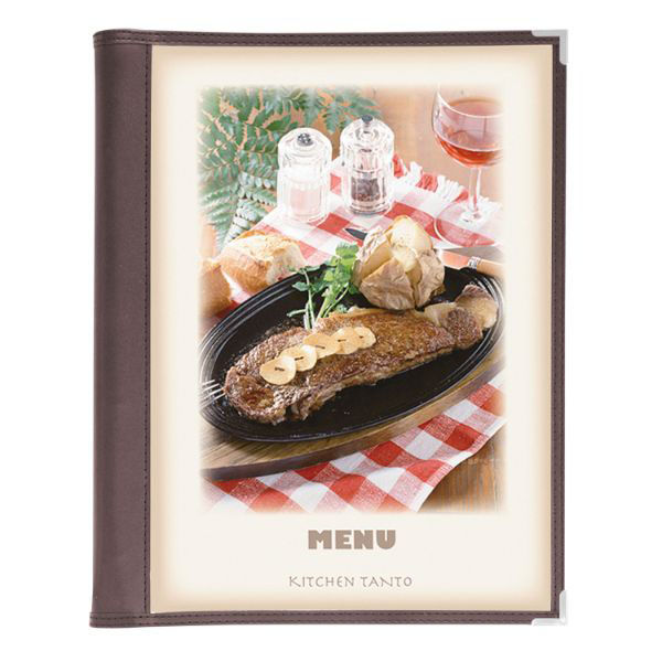 シンビ メニューブック BOLD BINDER ABW バインダークリアアメリカンA4-6P 茶 00389505 1袋(1個)（直送品）